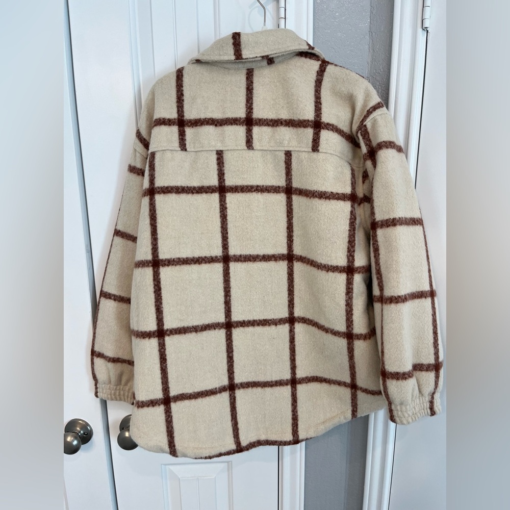 Universal Thread Cozy Plaid Button-Front Jacket -… - image 5